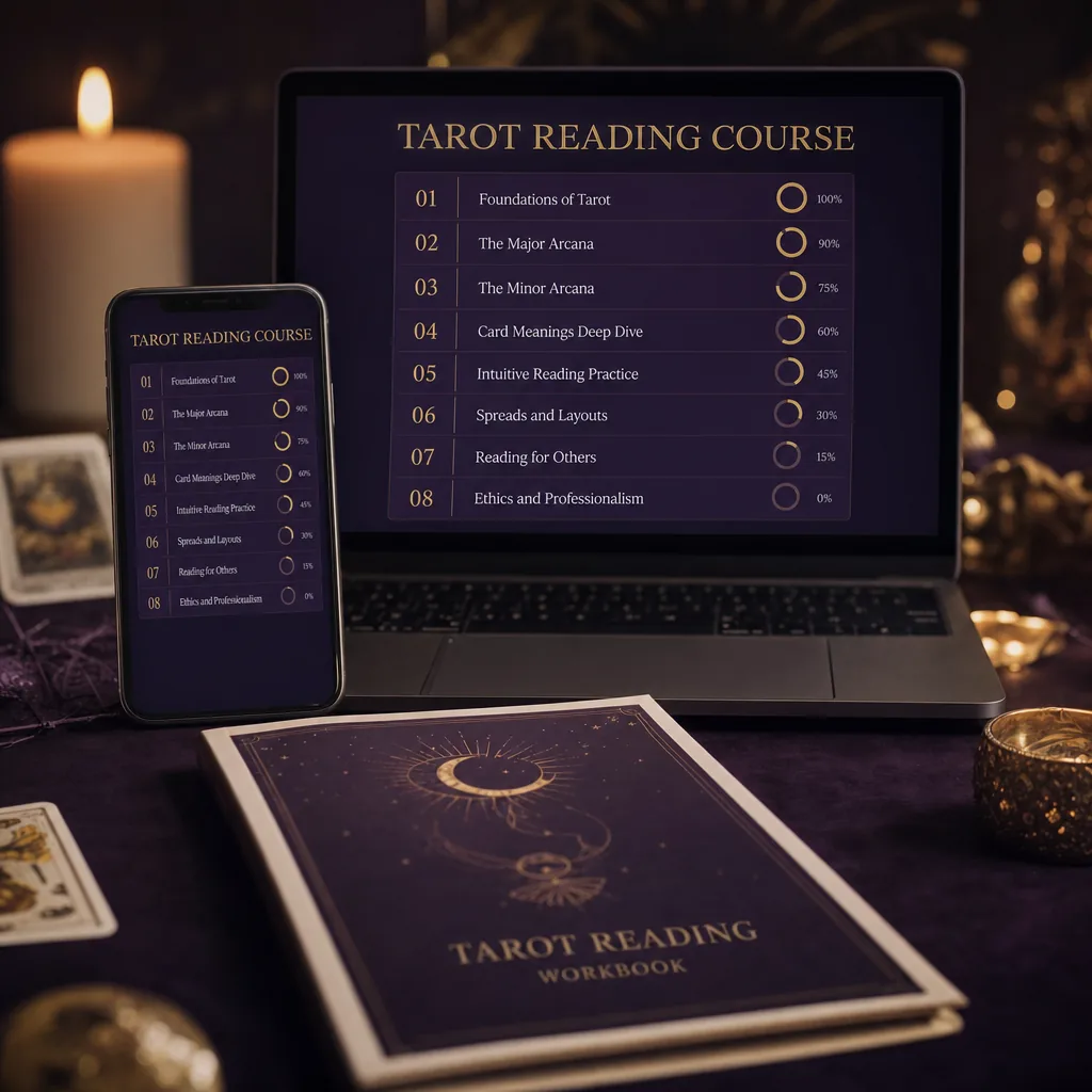 The complete course: 8 modules and 42 lessons in the Arcana platform