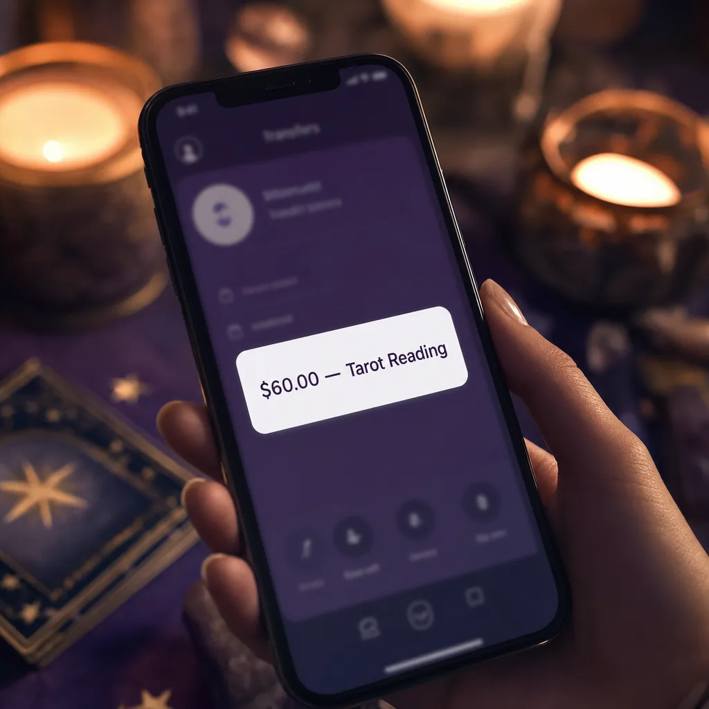 Your first paid reading: payment received on the reader's phone